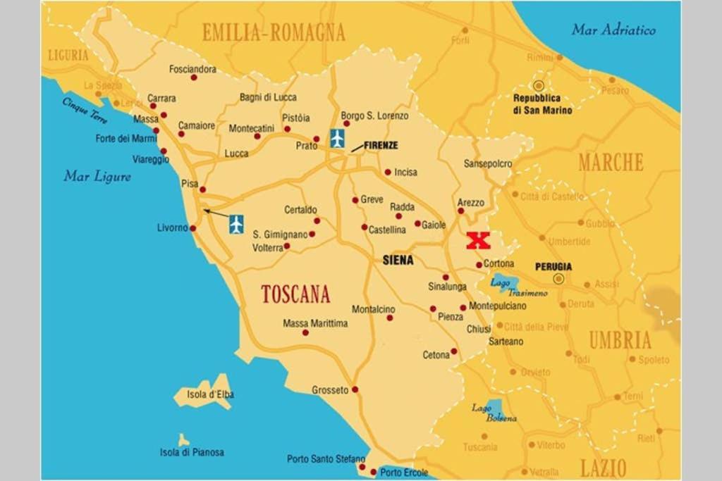 קסטיליון פיורנטינו Tuscan Charme Of Cottage Roccaio Countryside Cortona מראה חיצוני תמונה